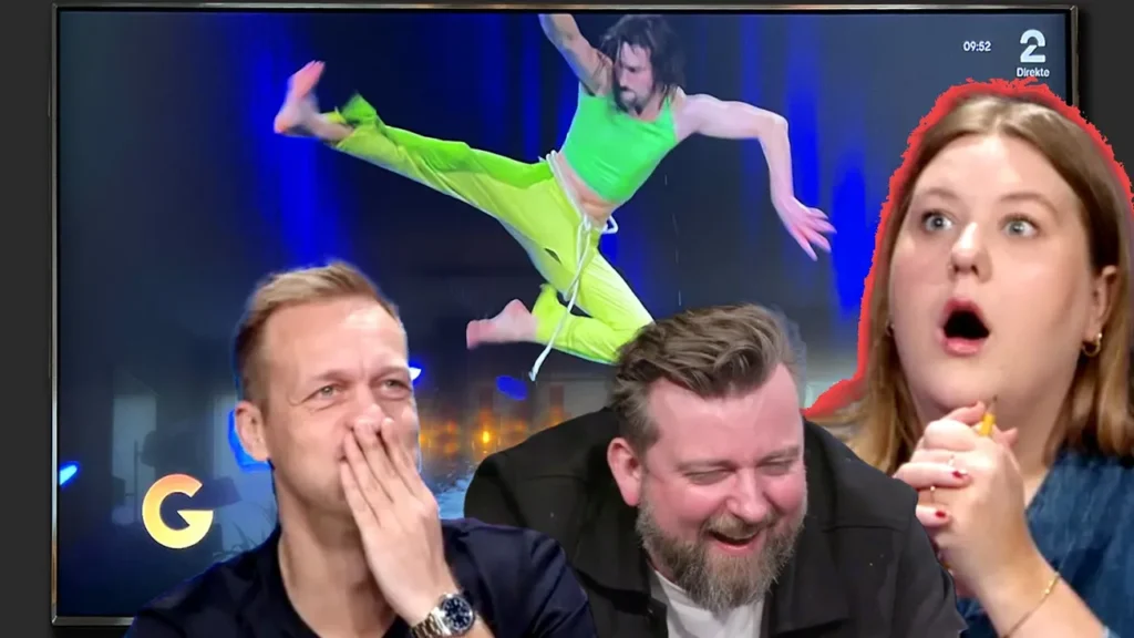 Komiker Tom Soyler fra Stavanger er kledd ut som Eddie fra Tekken og får Mats Hansen, Martha Leivestad og Martin Beyer-Olsen til å le på Folkets Deltaker på VGTV